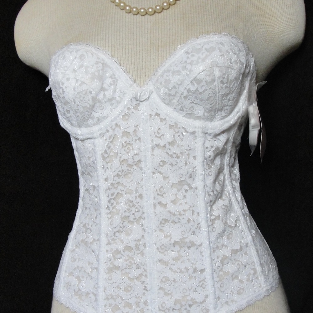 VTG 80s Empire Intimates Bustier-Steampunk, Bridal